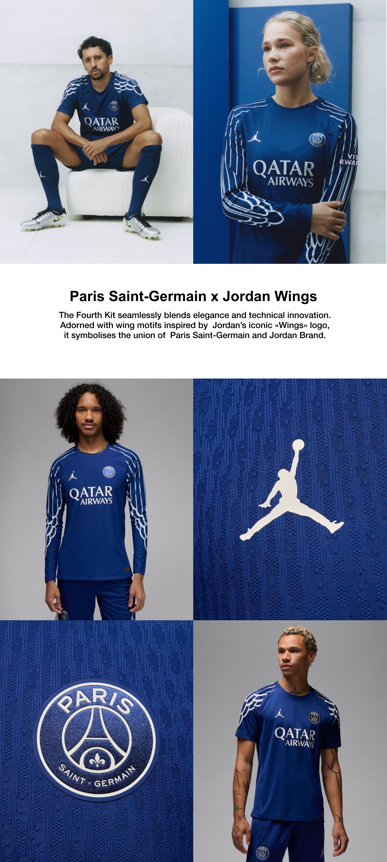 PSG Jordan Fourth Stadium Shirt 2024-25 with Kvaratskhelia 7 printing