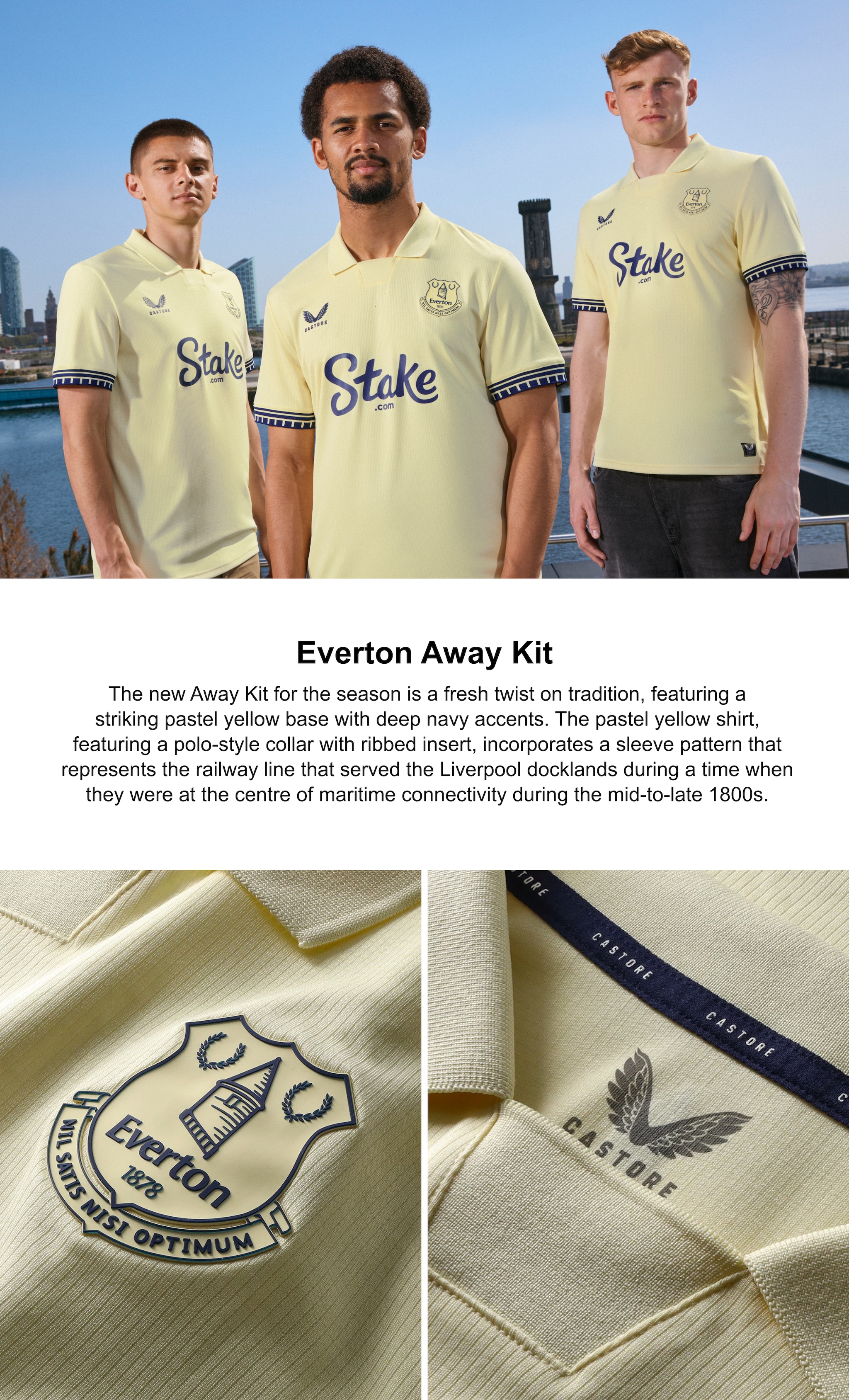 Everton Castore Away Shirt 2025-26 with Grealish 18 printing