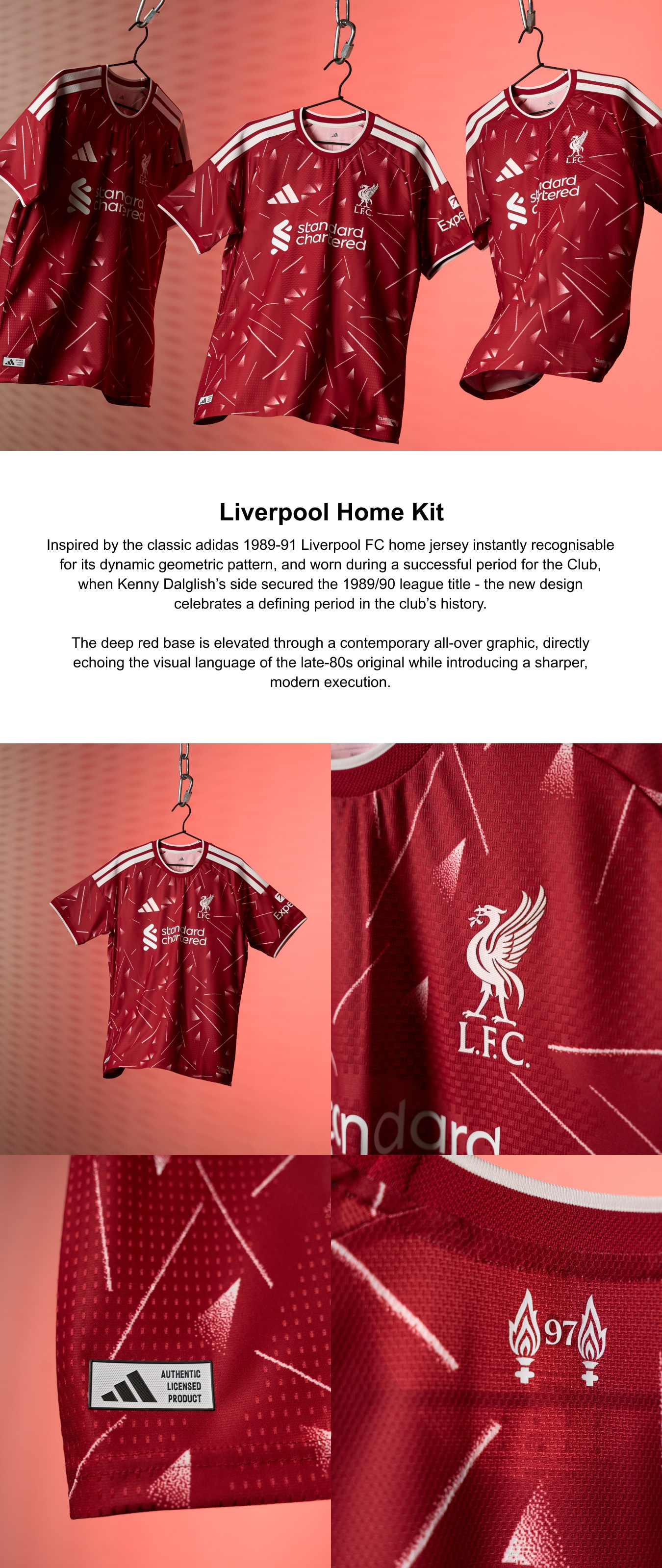 Liverpool adidas Home Shirt 2026-27 - Kids - Long sleeve with