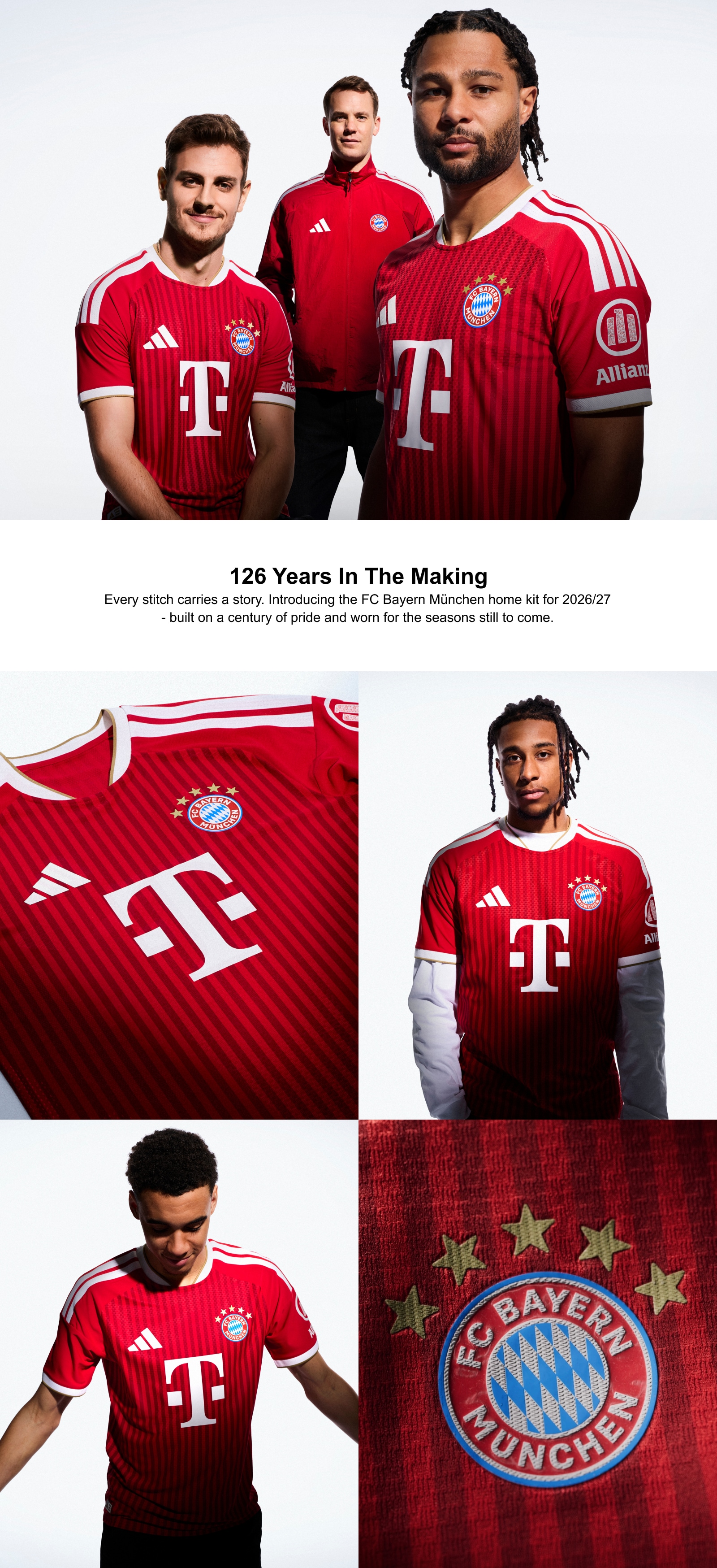 FC Bayern adidas Home Shirt 2026-27