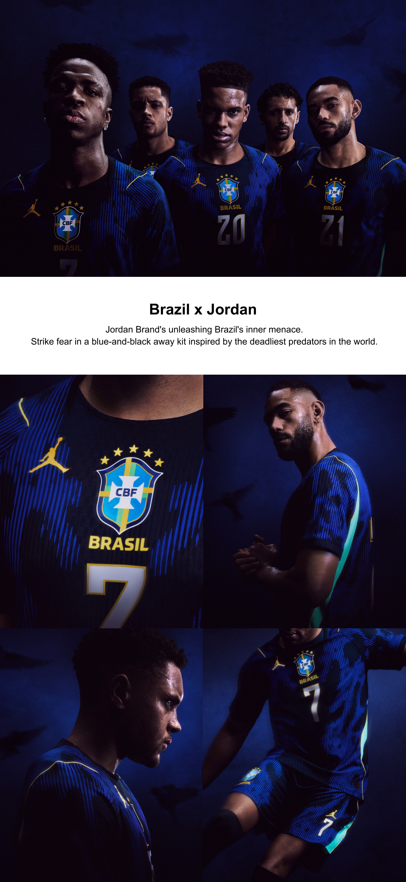 Brazil Jordan Stadium Away Shirt 2026 - Kids